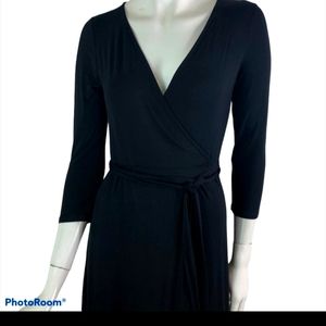 Lulus M Black Garden District Wrap Maxi Dress